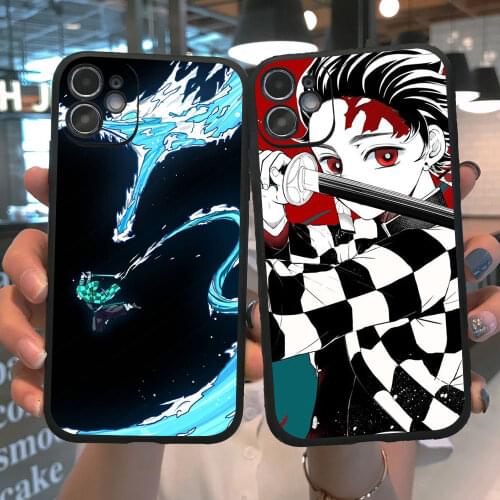 Demon slayer kimetsu n o yaiba Phone Case For iPhone 12 pro MAX 11 pro max XR 5S SE 2020 6s 8 7 Plus X XS MAX TPU Silicone Case