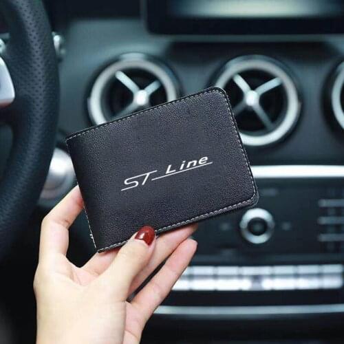 For Ford Focus mk2 st Vignale / st-line f150 Auto Driver License Cover PU Leather Car Driving Documents Case Credit Card Holder