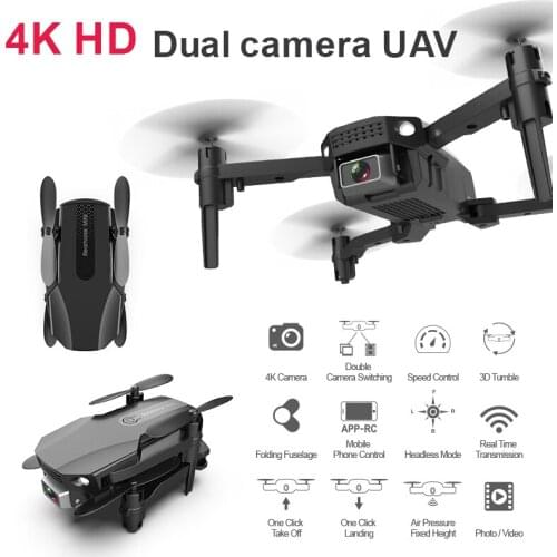 R16 Drone 4k HD dual Cameras Foldble Fixed Height WiFi FPV 1080P Real-time Transmission Follow me Remote Control Helicopter Toys
