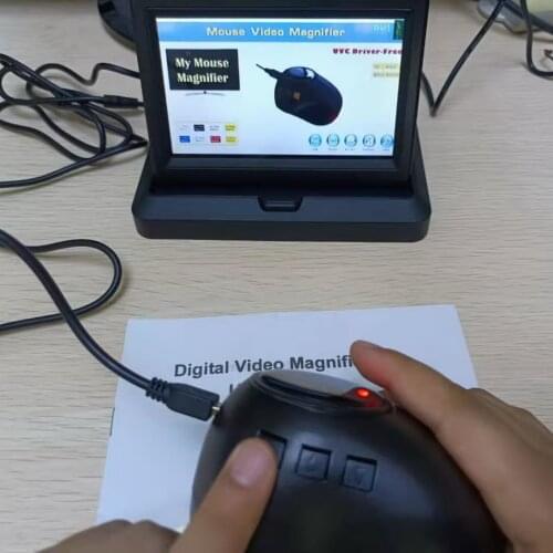 2020 HD 5Inch Screen Mouse Loupes Visual Aid Portable Magnifier Desktop Reader Low Vision Aid Electronic Magnifying Glass Lupa