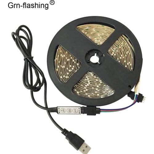 SMD2835 RGB LED Strip 50CM 1M 2M 3M DC 5V USB Powered Flexible Tape For TV Background Decorative Lighting Lantern String for hom