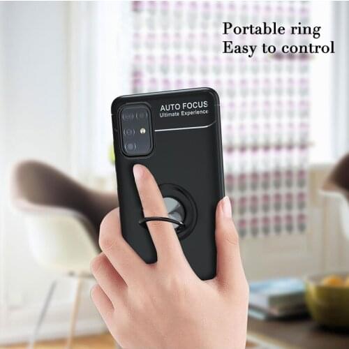 For Samsung Note 10 Lite 5G Luxury Silicone Magnetic Metal Ring Protection Case For Samsung Note 20 Ultra Holder Shockproof Case