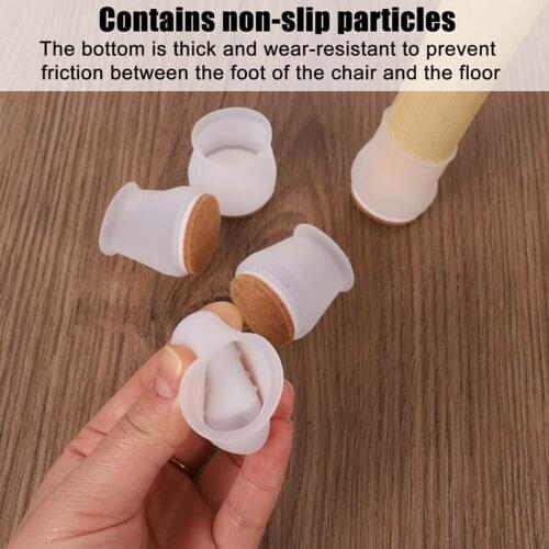 4pcs Furniture Chair Leg Caps Rubber Feet Protector Table Feet Cover Floor Protector Non-slip Desk Chair Pad Mat Caps