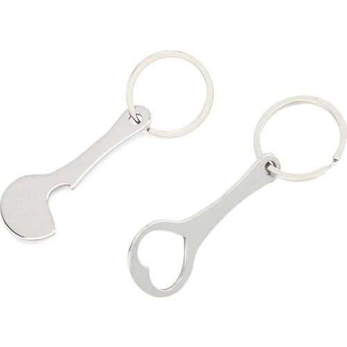 Metal Portable Shopping Trolley Token Keychains Keychains Keyring Keychain Coin Holder Shopping Carts Trend Keychain 2Pcs