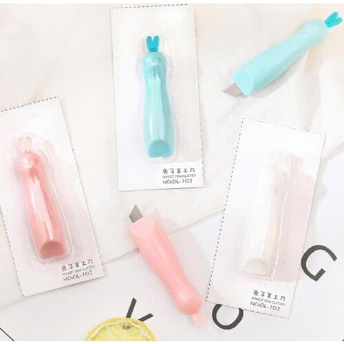 Cute Cloud Color Mini Portable Utility Knife Paper Office Escolar Cutter Paper Cutting Stationery Blade Papelaria Razor W5X5