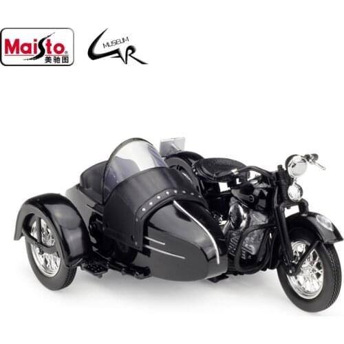 Maisto 1:18 Model Car Simulation Alloy Motorcycle Metal Toy Car Gift Collection Halle 1948 FL Three Wheeled Motorcycle