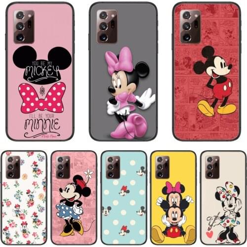 Soft Phone Mobile Case Cute Minnie Micky Mouse Disney Cartoon Phone Case cover hull For SamSung note20 10 9 8 4 pro plus blac