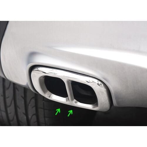 Car Tail Throat Liner Pipe Exhaust System Cover Sticker Trim For Mercedes Benz GLA 200/220/260 X156 2013 2014 2015 2016 2017