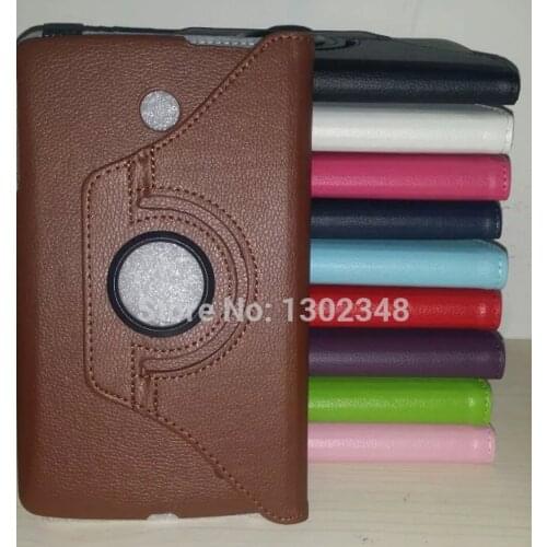 360 Degree Rotating Litchi Flip Stand PU Leather Skin Funda Capa Cover Case For LG G Pad F 8.0 V495 V496 V498 UK495 Tablet Coque