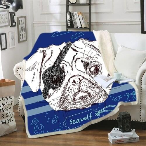 French Bulldog Dog Cute Ultra-Soft Fleece Blanket Flannel Velvet Plush Throw Blanket Office Nap Rest Sherpa Design Blanket