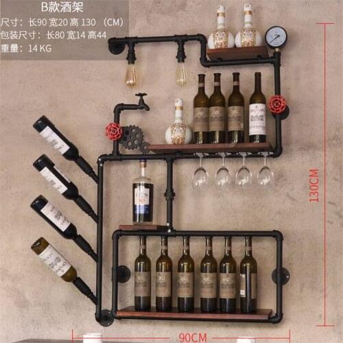 Iron Art Wine Support Cabinet Flat/tilted Types 1-16 Bottles Modern Iron Wall-mounted Wine Holder Simple Style