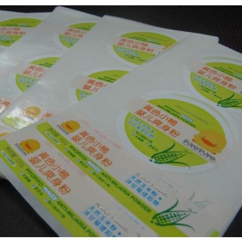 Self adhesive vinyl sticker custom PVC label printing