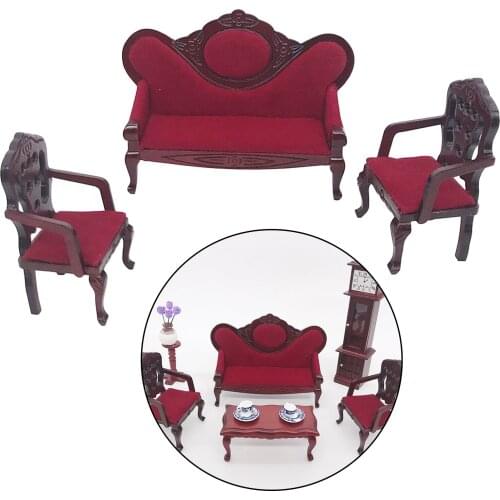 Retro Doll House Miniature Furniture 1:12 Life Scene Doll Decor Creative Toy