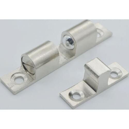 70mm Length Pure Copper Double Spring Steel Ball Catch Latch for Furniture Cupboard Cabinet Door Adjustable Closet Tension Latch