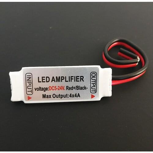 DC 5-24V Mini RGBW LED Amplifier 4A X 4 Channel Ultra Slim Mini Portable Repeater for SMD 5050 RGBW LED Strip Light