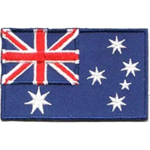 Australia Country Embroidering Patches Heat Cut edge with Iron On Backing MOQ50pcs free shipping by Post