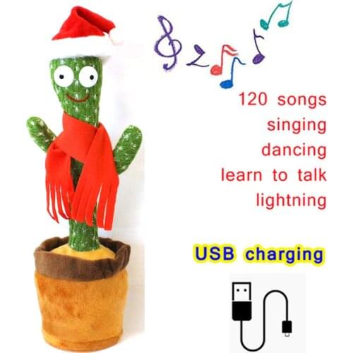 Cactus Toy Funny 32cm Electric Dancing Plant Cactus Plush Stuffed Toy with Kids Children Gifts Birthday Christmas Gift