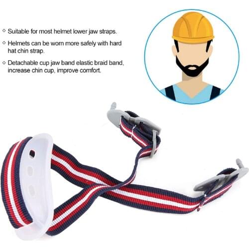 Safety Construction White Hard Hat Chin Strap Detachable Sling for Helmet Lower Jaw
