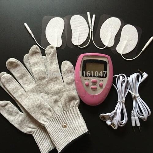 Freeshipping 1pc Multifunction Portable Full Body Massager Digital Therapy Machine Muscle Pain Relief Acupuncture(Pink)