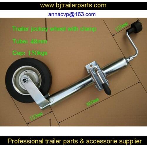 100pcs high quality trailer jack, trailer jockey wheel with clamp, trailer stand top wind,48mm tube, trailer parts