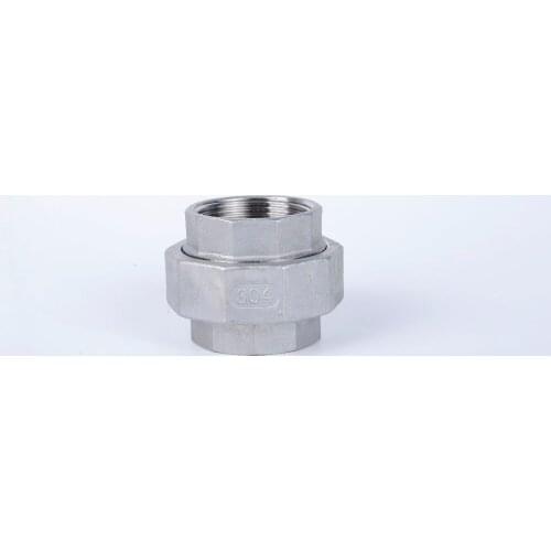 304 Stainless Steel Union with Flat Face, Female x Female BSPT Thread,1/8" 1/4" 3/8" 1/2" 3/4" 1" 1-1/4" 1-1/2" -Pipe Fitting