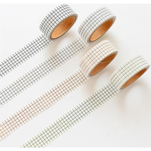 4 Rolls/lot Japanese Washi Masking Tape Set Grid Stripe Dot Paper Masking Tapes Washi Tape DIY Scrapbooking Sticker