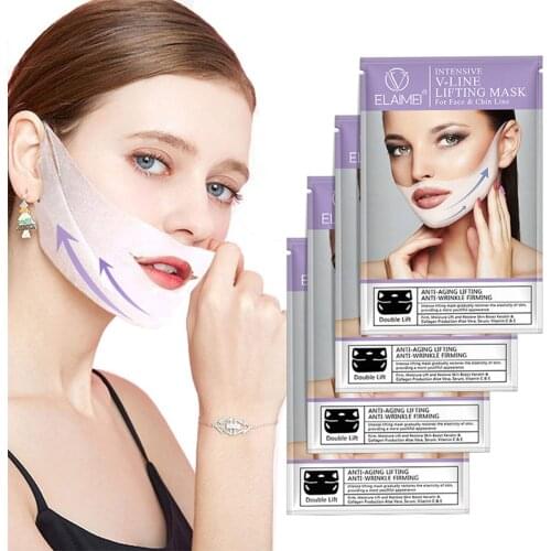 4pcs Face Lifting Mask Miracle V Shape Slimming Mask Double Chin Lift Tighten The Skin Facial Stickers Reduce Wrinkles Skin Care