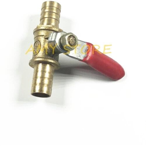 8mm Hose Barbed x 8mm Hose Barbed Two Way Brass Ball Valve For Oil Water Air