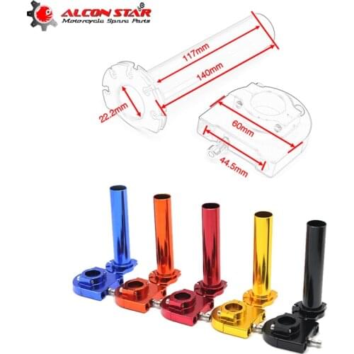 Alconstar 7/8'' 22mm Throttle Grip With Cable Motorcycle Handle Bar Grip Throttle Assist CNC Alloy Twist Gas Throttle Handle