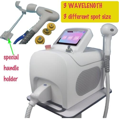 Painless Micro channel hair remover Technology 1200w 3 wave 755nm 808nm 1064nm diode laser hair removal device with Big Spot