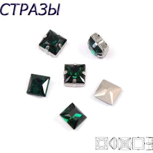 CTPA3bI Crystal Emerald Glass Rhinestones Glitter Sewing On Clothes Wedding Dress DIY Fashion Decoration Sticker Accessories
