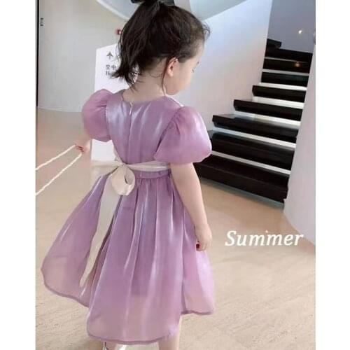 Kids Princess Dresses For Girls Party Birthday Girl Dress Summer New Fashion Puff Sleeve Boutique Clothes Tutu Dress Costume 7Y