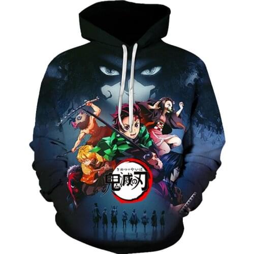 Hoodie Demon Slayer Men Nezuko Zenitsu 3D Print Casual JUMP COMICS Harajuku Anime Japan Kawaii Hoodie Kimetsu Ccustume Kid