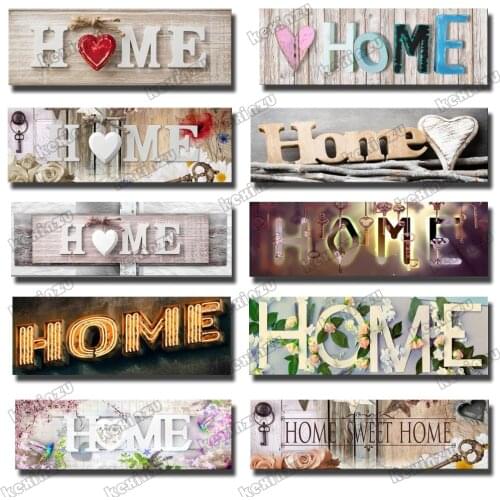 Kexinzu Full Square/Round Drill 5D DIY Diamond Painting "Home Sweet Home"3D Embroidery Cross Stitch Kids puzzle handmade Gift K8