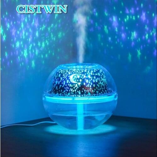 Star projection humidifier night light home planetarium table lamp children gift for baby room LED 2 in 1 USB 5V atomizer colors