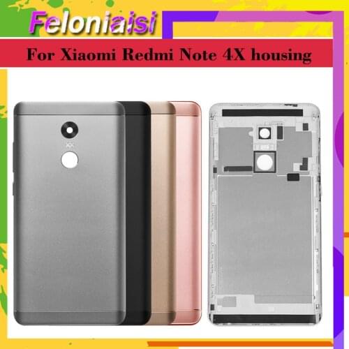 Original For Xiaomi Redmi Note 4X Note4X Battery Back Cover Rear Door Housing Side Key Replacement Repair Spare Parts