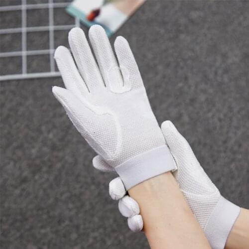 Horse Riding Gloves Equestrian Silicone Kids Black white Horseback Riding Gloves