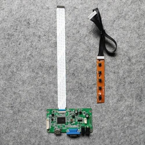 Fit G140XTN01/G156XTN02 LCD screen +VGA panel controller drive board 30 Pin eDP WLED laptops DIY kit 1366*768