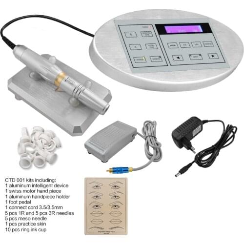 Professional Intelligent Digital Tattoo Eyebrow Lip Kits Swiss Hand Piece Pen Aluminum Permanent Makeup Pen Machine Tattoo Tools