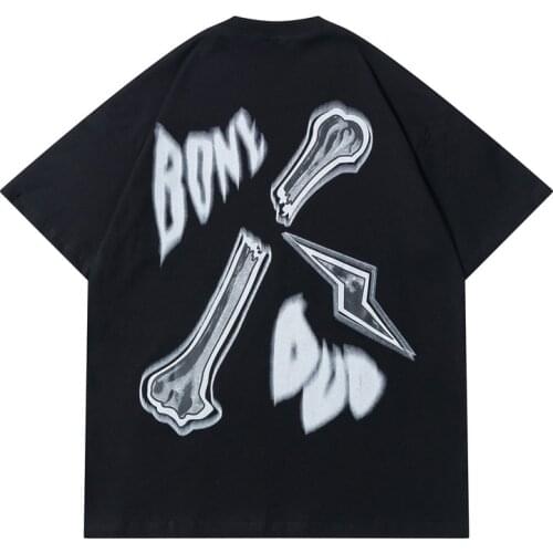 Retro Vibe Style Short Sleeve T-shirt Mens Fashion Tshirts Hip Hop Clothing High Street Top Tees For Man