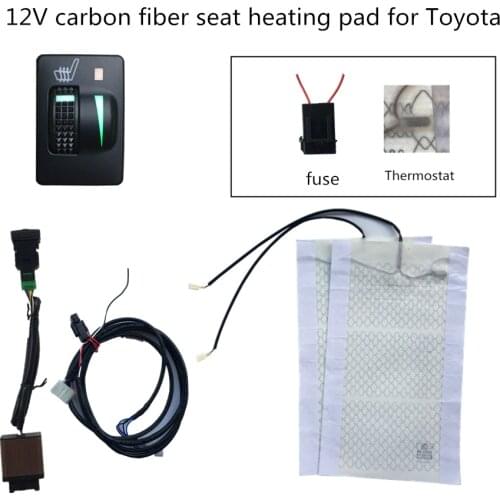 Cheapest promotion seats heated seat,seat heater fit Toyota Prado,Corolla,RAV4,REIZ,Yaris,etc.,carbon fibre