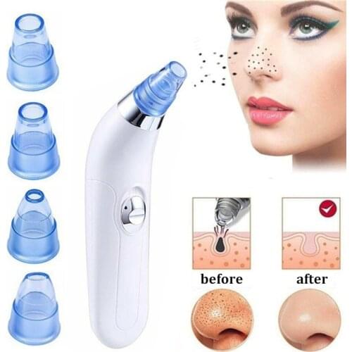 Facial SPA Black Dots Vacuum Pore Cleaner Nose Black Point Remover Blackhead Acne Pimple Removal Suction Extractor Free Shipping