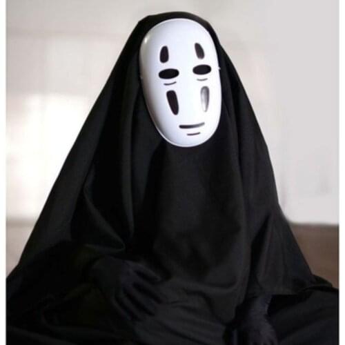 Spirited Away COS Clothing Faceless Male Cosplay Anime Costume Mask Gloves Kimono Halloween Costumes