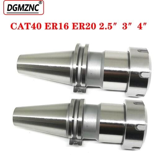 High precision CAT40 ER16 ER20 ER25 ER32 2.5" 3" 4" tool holder collet chuck for CNC machine spindle