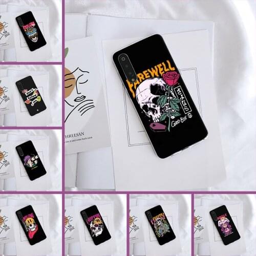 Back Cover For Xiaomi Mi 9 SE A3 Skull Skeleton Flower Quote Cartoon Cool Silicone Soft Phone Case For Xiaomi Mi 8 9T PRO Case