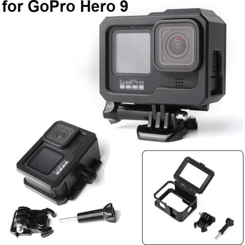 Protective Frame Shell for GoPro Hero 9 Housing Case with Cold Shoe Protector for Go Pro Hero9 Black Action Camera Accessories