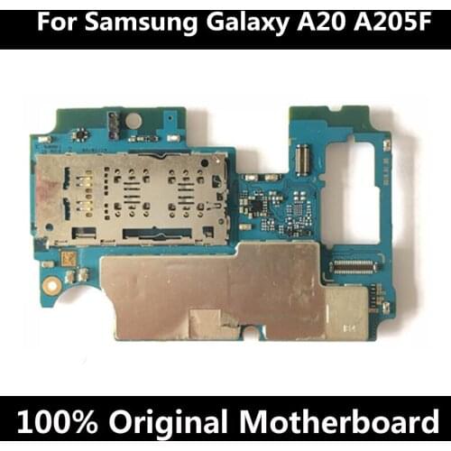 Factory Unlock Motherboard For Samsung Galaxy A20 A205F A205U Original Logic Board ainboard For Galaxy A20 A205F With Full Chips