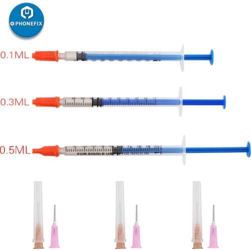 0.1ML 0.3ML 0.5ML Silver Conductive Paint Paste Wire Glue Electrically Conductive Glue Paste Adhesive Paint PCB Repair