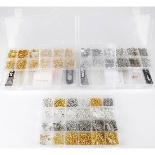 1Box Gold/Bronze/Silver Plated Open Jump Ring & Lobster Clasps Split Rings Metal Connectors For DIY Jewelry Findings