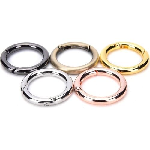 1pcs Round Carabiner Snap Clip Trigger Spring Keyring BuckleSpring O Ring bag Hook O Ring For Bags DIY Bag Accessories